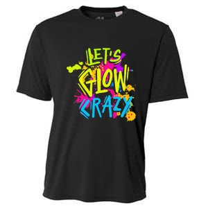 Let's Glow Crazy Glow Party Retro 80s Colors Party Lover Cooling Performance Crew T-Shirt