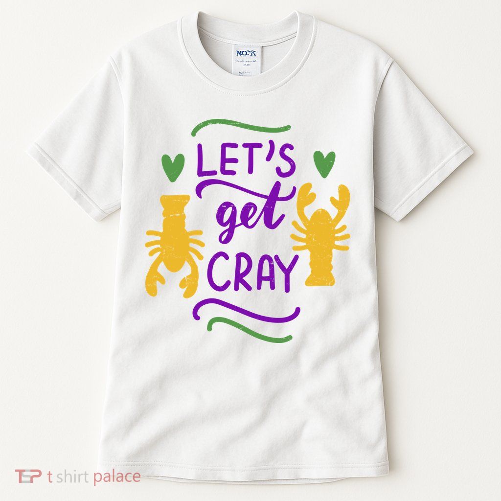Let's Get Cray Mardi Gras Lobster Tall T-Shirt