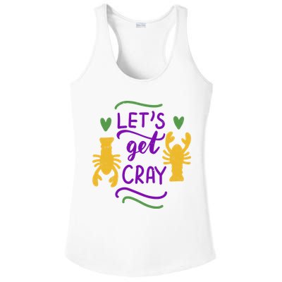 Let's Get Cray Mardi Gras Lobster Ladies PosiCharge Competitor Racerback Tank