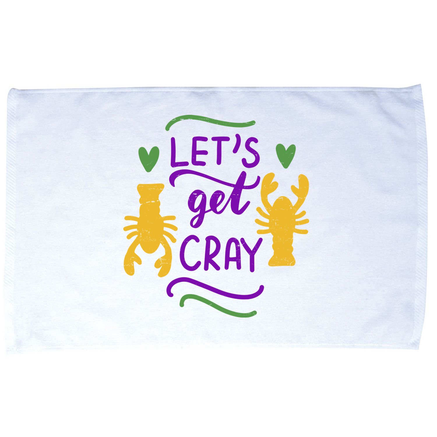 Let's Get Cray Mardi Gras Lobster Microfiber Hand Towel