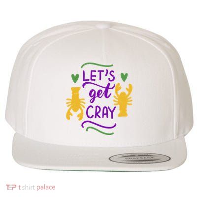 Let's Get Cray Mardi Gras Lobster Wool Snapback Cap