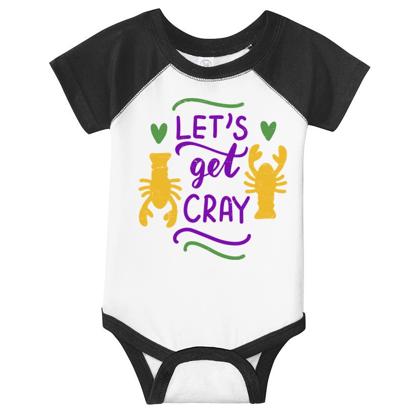 Let's Get Cray Mardi Gras Lobster Infant Baby Jersey Bodysuit