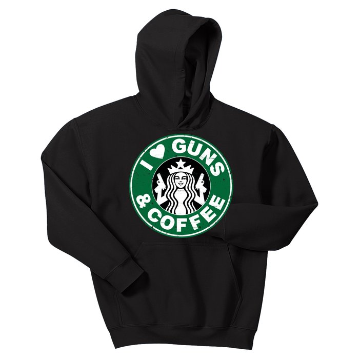 Love Guns Coffee Kids Hoodie