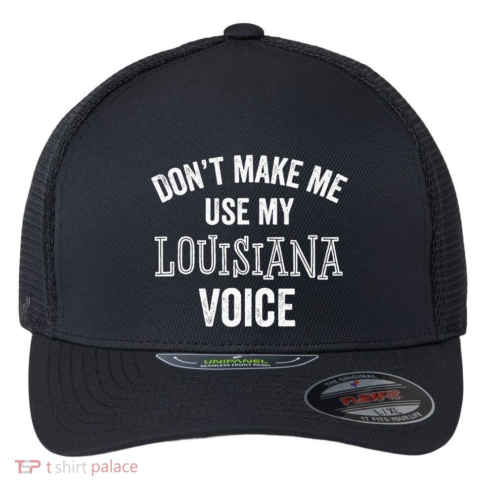 Louisiana Gift Cajun Southern Accent Flexfit Unipanel Trucker Cap