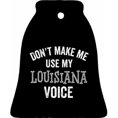 Louisiana Gift Cajun Southern Accent Ceramic Bell Ornament