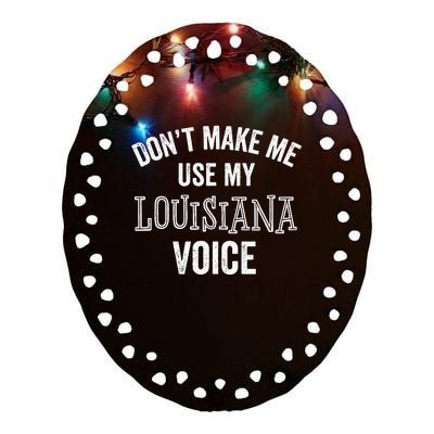 Louisiana Gift Cajun Southern Accent Ceramic Oval Ornament