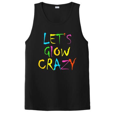 Lets Glow Crazy Glow Party 80s Retro Costume Party Lover PosiCharge Competitor Tank