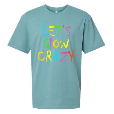 Lets Glow Crazy Glow Party 80s Retro Costume Party Lover Sueded Cloud Jersey T-Shirt