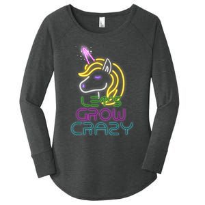 Lets Glow Crazy Glow Party Unicorn Lover Birthday Women's Perfect Tri Tunic Long Sleeve Shirt