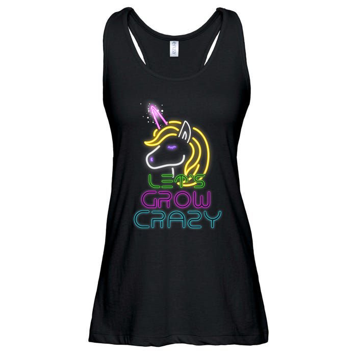 Lets Glow Crazy Glow Party Unicorn Lover Birthday Ladies Essential Flowy Tank