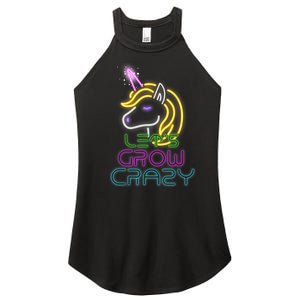 Lets Glow Crazy Glow Party Unicorn Lover Birthday Women's Perfect Tri Rocker Tank