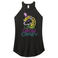 Lets Glow Crazy Glow Party Unicorn Lover Birthday Women's Perfect Tri Rocker Tank