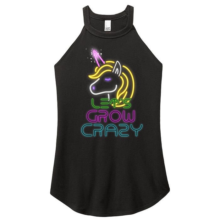 Lets Glow Crazy Glow Party Unicorn Lover Birthday Women's Perfect Tri Rocker Tank