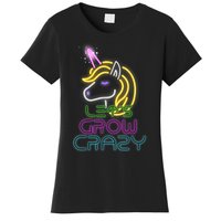 Lets Glow Crazy Glow Party Unicorn Lover Birthday Women's T-Shirt