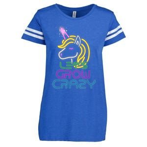 Lets Glow Crazy Glow Party Unicorn Lover Birthday Enza Ladies Jersey Football T-Shirt