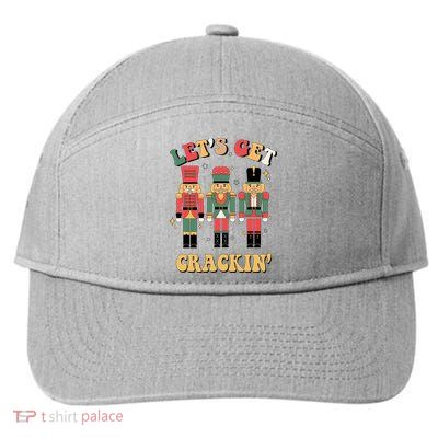 Lets Get Crackin Funny Christmas 7-Panel Snapback Hat