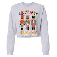 Lets Get Crackin Funny Christmas Cropped Pullover Crew
