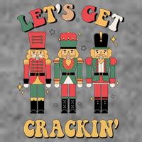 Lets Get Crackin Funny Christmas Cropped Pullover Crew