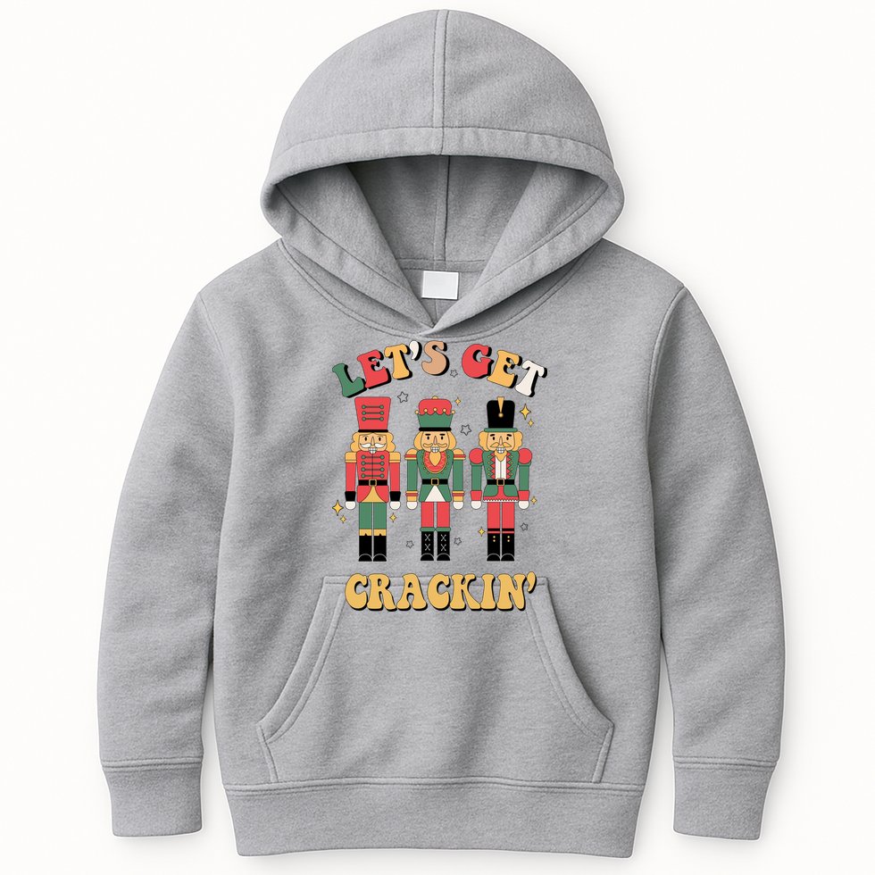 Lets Get Crackin Funny Christmas Kids Hoodie