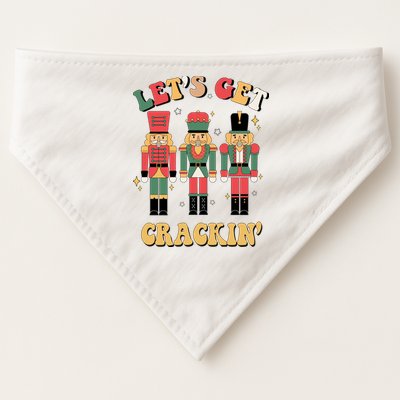 Lets Get Crackin Funny Christmas USA-Made Doggie Bandana