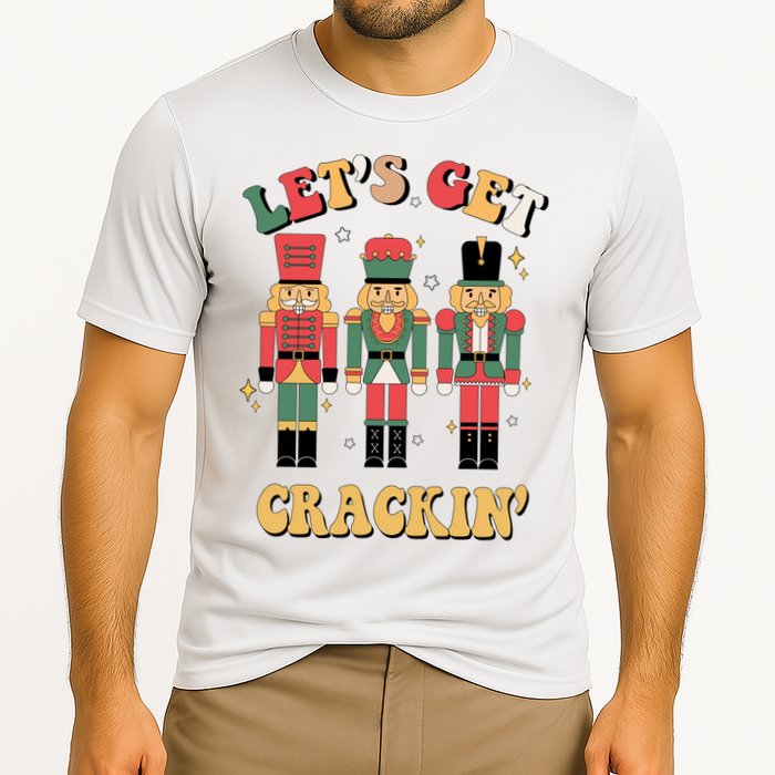 Lets Get Crackin Funny Christmas Cooling Performance Crew T-Shirt