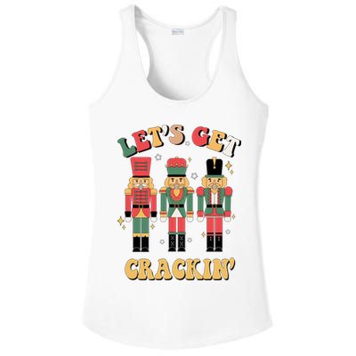 Lets Get Crackin Funny Christmas Ladies PosiCharge Competitor Racerback Tank