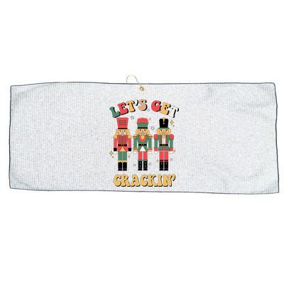 Lets Get Crackin Funny Christmas Large Microfiber Waffle Golf Towel
