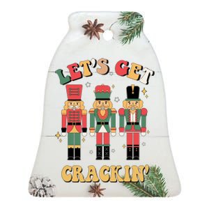 Lets Get Crackin Funny Christmas Ceramic Bell Ornament