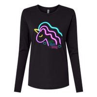 Let's Glow Crazy Unicorn Cute Womens Cotton Relaxed Long Sleeve T-Shirt