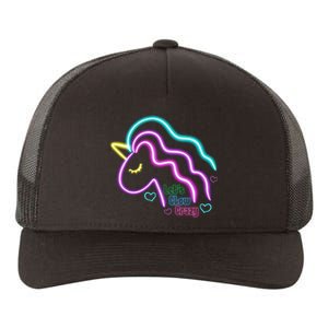 Let's Glow Crazy Unicorn Cute Yupoong Adult 5-Panel Trucker Hat