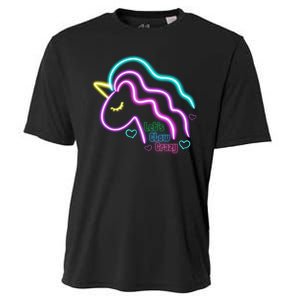 Let's Glow Crazy Unicorn Cute Cooling Performance Crew T-Shirt