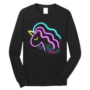 Let's Glow Crazy Unicorn Cute Long Sleeve Shirt