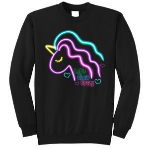 Let's Glow Crazy Unicorn Cute Sweatshirt