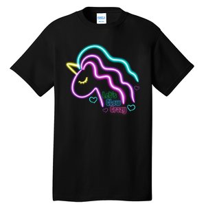 Let's Glow Crazy Unicorn Cute Tall T-Shirt