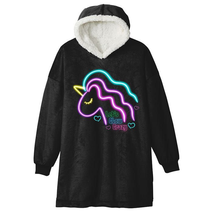 Let's Glow Crazy Unicorn Cute Hooded Wearable Blanket