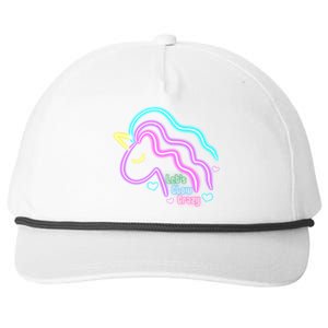 Let's Glow Crazy Unicorn Cute Snapback Five-Panel Rope Hat