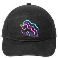 Let's Glow Crazy Unicorn Cute 7-Panel Snapback Hat