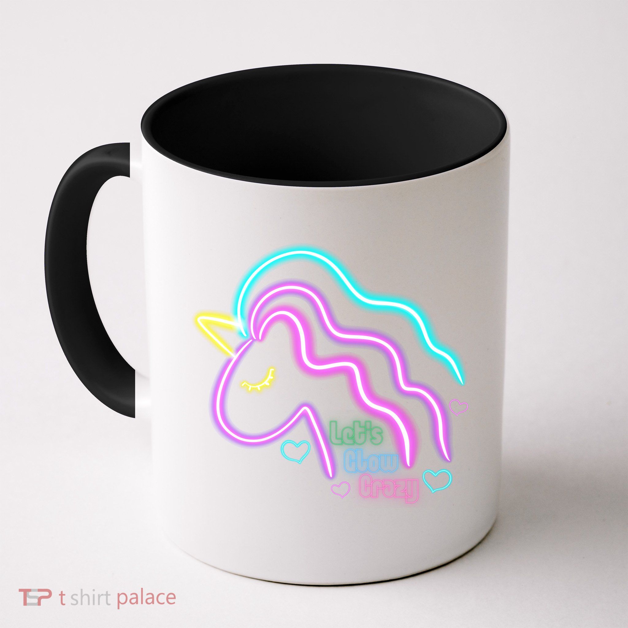 Let's Glow Crazy Unicorn Cute Mug