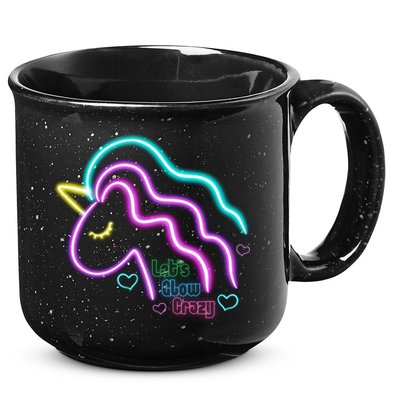 Let's Glow Crazy Unicorn Cute 15oz Campfire Ceramic Mug