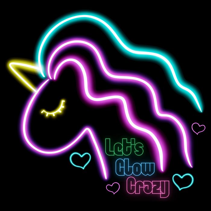 Let's Glow Crazy Unicorn Cute Drawstring Bag