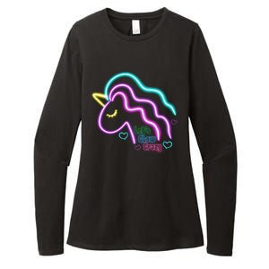 Let's Glow Crazy Unicorn Cute Womens CVC Long Sleeve Shirt