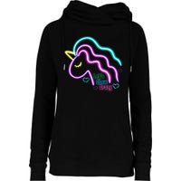 Let's Glow Crazy Unicorn Cute Womens Funnel Neck Pullover Hood