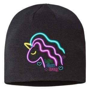 Let's Glow Crazy Unicorn Cute Sustainable Beanie