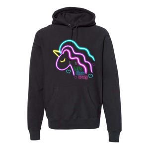 Let's Glow Crazy Unicorn Cute Premium Hoodie