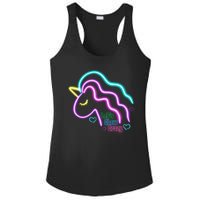 Let's Glow Crazy Unicorn Cute Ladies PosiCharge Competitor Racerback Tank