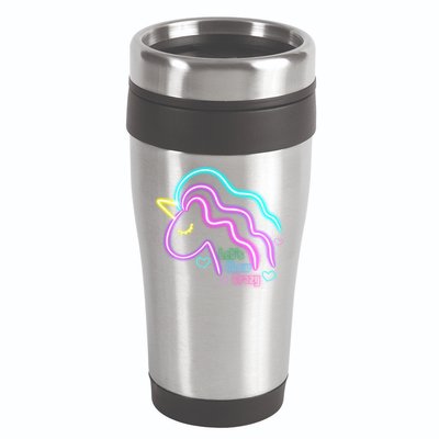 Let's Glow Crazy Unicorn Cute 16oz Travel Tumbler
