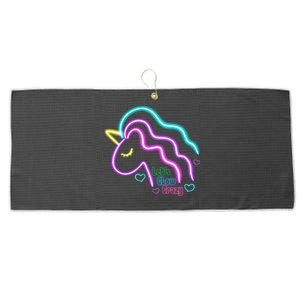 Let's Glow Crazy Unicorn Cute Large Microfiber Waffle Golf Towel