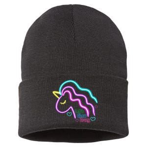 Let's Glow Crazy Unicorn Cute Sustainable Knit Beanie