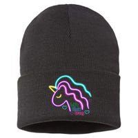 Let's Glow Crazy Unicorn Cute Sustainable Knit Beanie