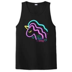 Let's Glow Crazy Unicorn Cute PosiCharge Competitor Tank